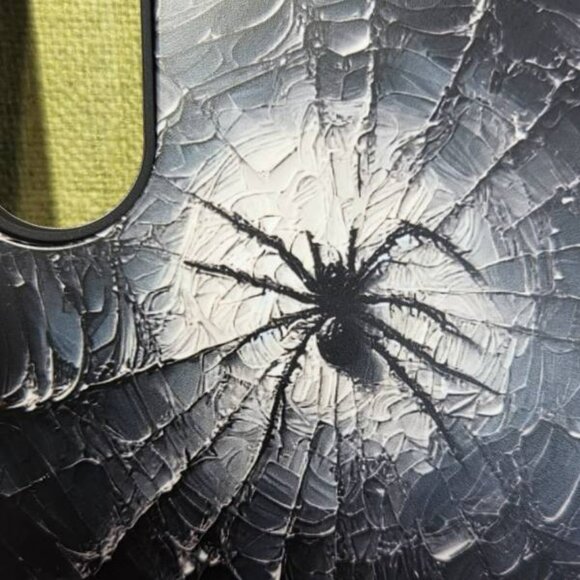 Samsung Galaxy S25 Plus Spider Web Tough Phone Case Duel Layers Matte Black & Wh - Picture 4 of 9